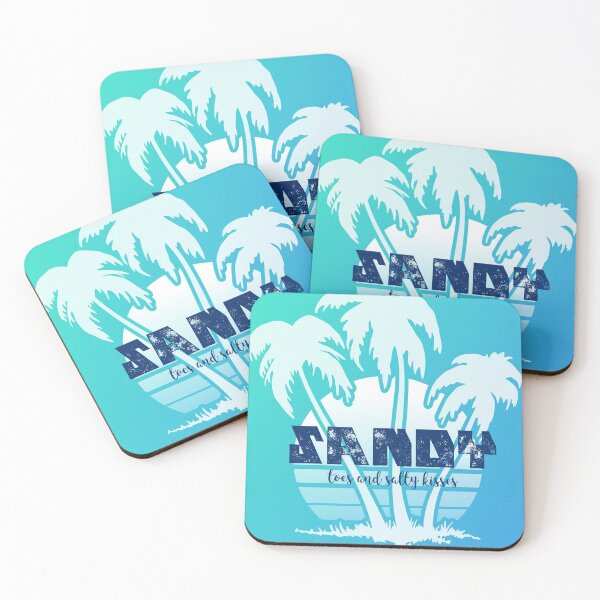 Item preview, Sunset Palm tree/Beachfront/Sandy toes and salty kisses designed and sold by BeebopGraphics.