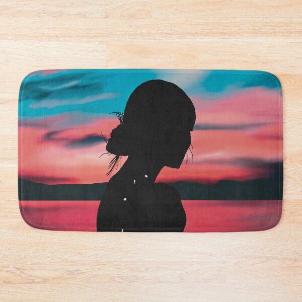 Item preview, Ocean Sunset Landscape with Female Silhouette  designed and sold by ToriaScarlett.
