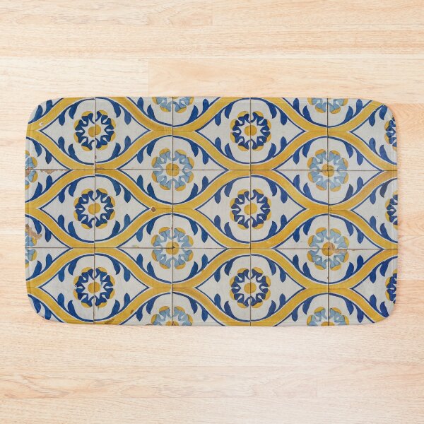 Item preview, Painted Patterns - Azulejo Tiles in Blue and Yellow - Horizontal Variant designed and sold by Georgia Mizuleva.