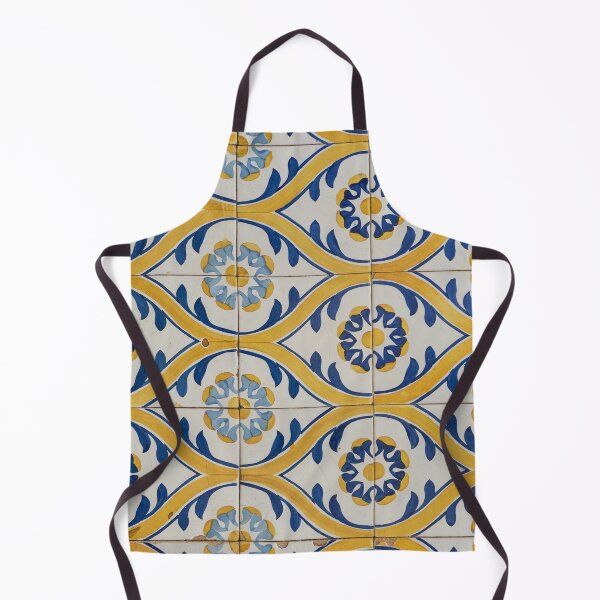 Item preview, Painted Patterns - Azulejo Tiles in Blue and Yellow - Horizontal Variant designed and sold by Georgia Mizuleva.