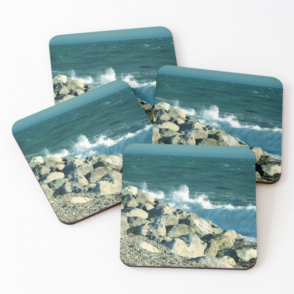 Item preview, Pebbles, Rocks, Waves and Sea Spray designed and sold by VicEllisArt.