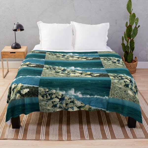 Item preview, Pebbles, Rocks, Waves and Sea Spray designed and sold by VicEllisArt.