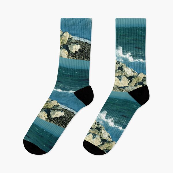 Item preview, Pebbles, Rocks, Waves and Sea Spray designed and sold by VicEllisArt.