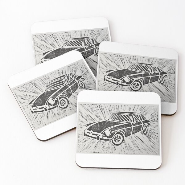 Item preview, Vintage MG BGT Car Print From Original Lino Print, Classic Car, Petrol Head,  designed and sold by LottiePrints.