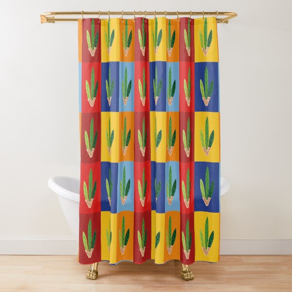 Lulav - Primary Tertiary Pop Art Grid Shower Curtain