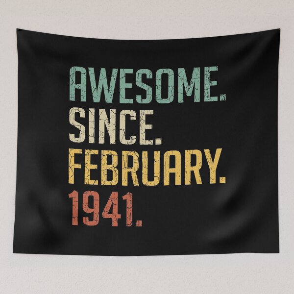 Item preview, Awesome Since February 1941 80th Birthday Gift 80 Years Old Vintage February 1941 designed and sold by Takatv.