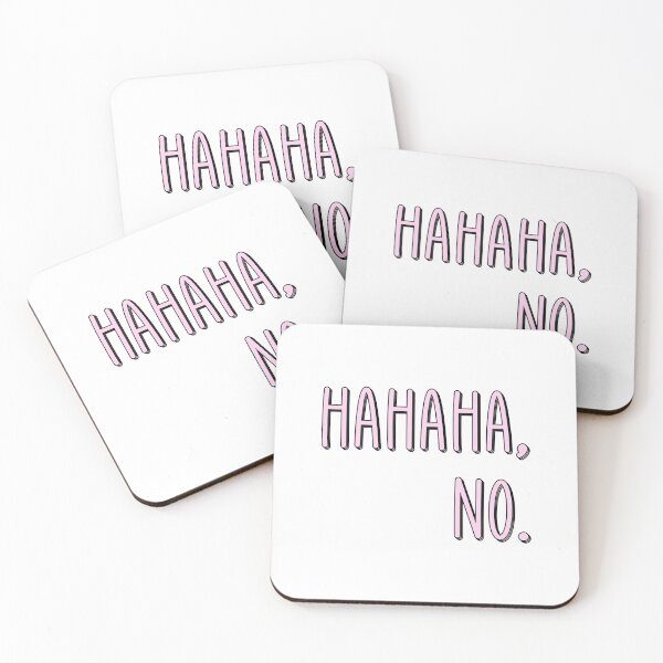 Item preview, HAHAHA, NO. Funny laugh/convo designed and sold by AznavourByKarin.