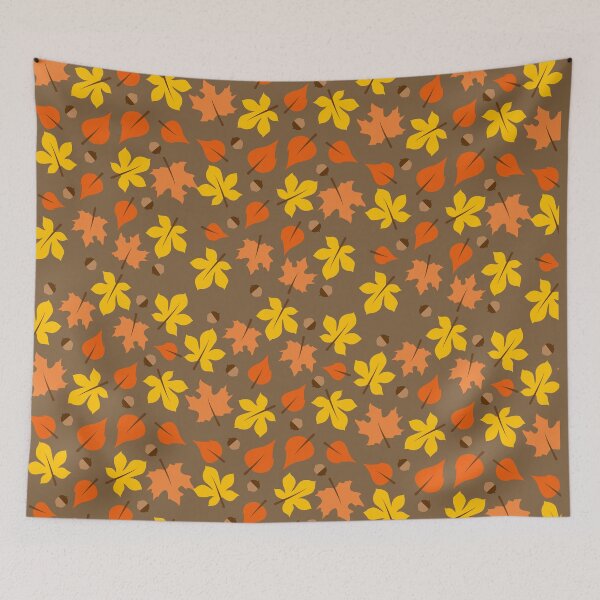 Item preview, Autumn fall leaves and acorns designed and sold by BartZet.