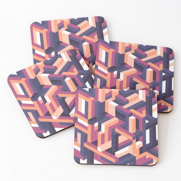 Item preview, Purple and Orange Isometric Maze designed and sold by KimVanG.