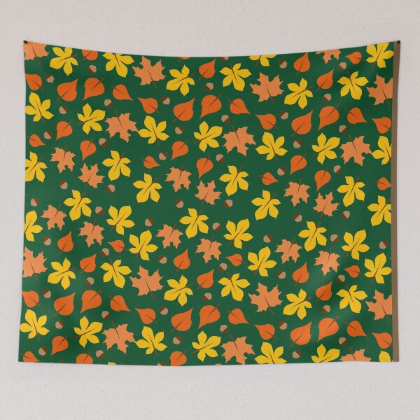 Item preview, Autumn fall leaves and acorns designed and sold by BartZet.