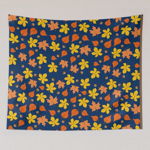 Item preview, Autumn fall leaves and acorns designed and sold by BartZet.