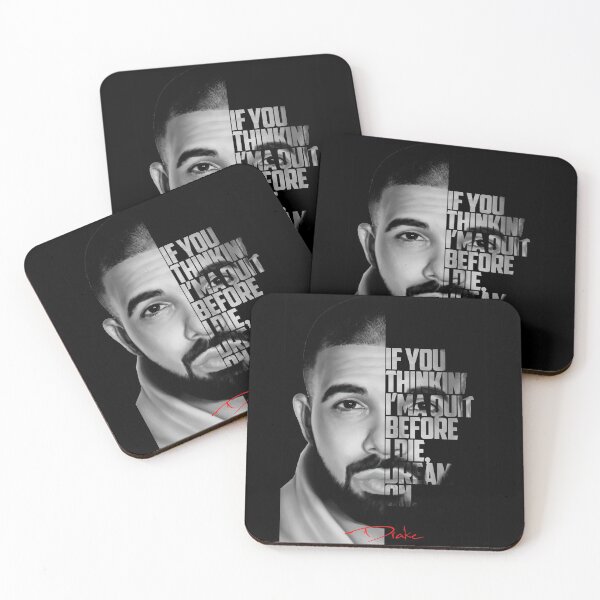 Item preview, Black and white Drake quote designed and sold by Enea Kelo.