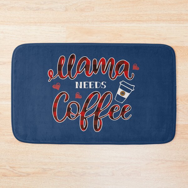 Item preview, Mama Needs Coffee Red Hearts Buffalo Plaid Funny Gift for Mom Caffeine Lover designed and sold by alenaz.