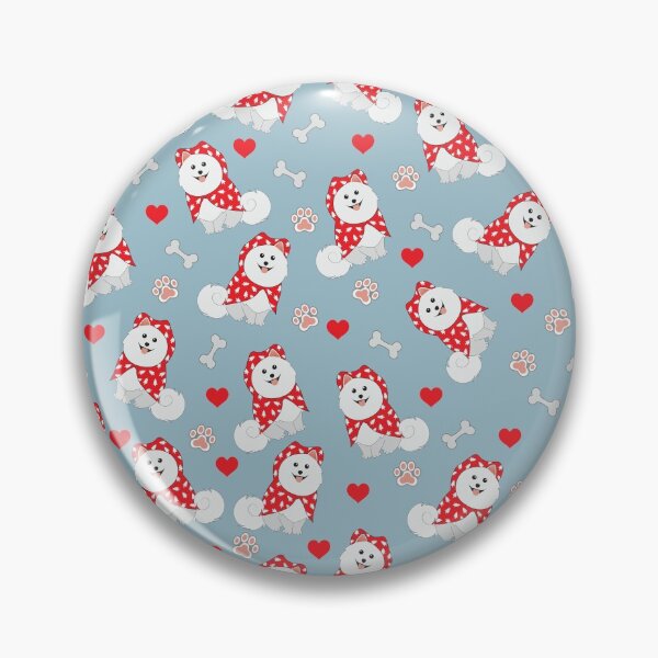 Item preview, Cute Samoyed dog seamless pattern Merry Christmas gift for dog lovers designed and sold by anins-azuree.