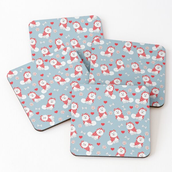 Item preview, Cute Samoyed dog seamless pattern Merry Christmas gift for dog lovers designed and sold by anins-azuree.