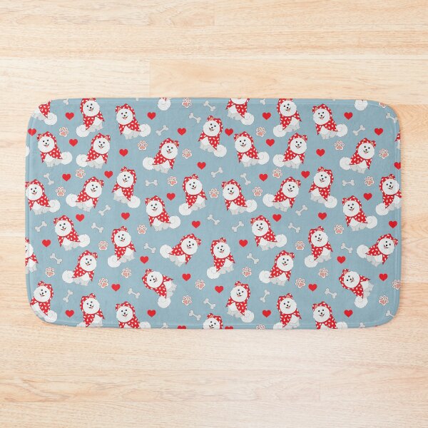 Item preview, Cute Samoyed dog seamless pattern Merry Christmas gift for dog lovers designed and sold by anins-azuree.