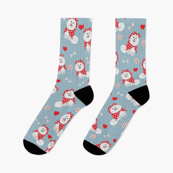 Item preview, Cute Samoyed dog seamless pattern Merry Christmas gift for dog lovers designed and sold by anins-azuree.