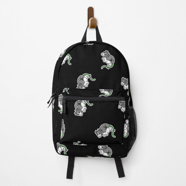 Item preview, Cute punk rock rat on black background pattern. designed and sold by Limolida.