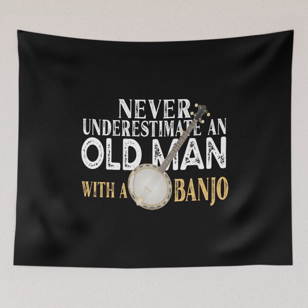 Item preview, Never Underestimate An Old Man With A Banjo Gift graphic designed and sold by Grabitees.