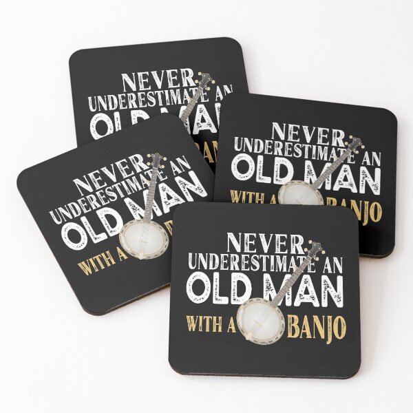 Item preview, Never Underestimate An Old Man With A Banjo Gift graphic designed and sold by Grabitees.