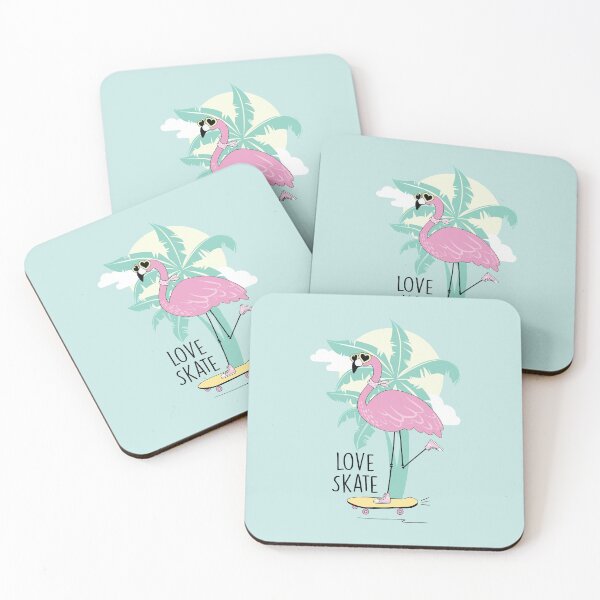 Item preview, Skateboarding Flamingo designed and sold by wazoosi.