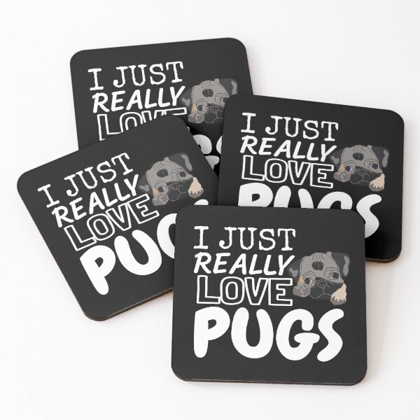 Item preview, I Just Really Love Pugs Cute Dog Adorable designed and sold by jacks-tees.