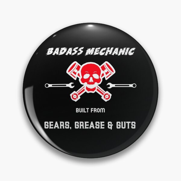 Item preview, Badass Mechanic Built From Gears, Grease, & Guts designed and sold by LeftFieldFunny.
