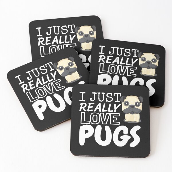 Item preview, I Just Really Love Pugs Cute Dog Cartoon designed and sold by jacks-tees.
