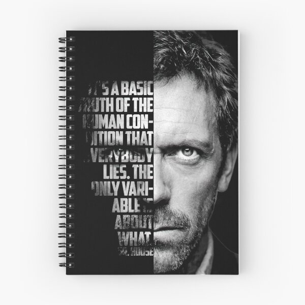 Item preview, Black and white Dr House tv show quotes. designed and sold by Enea Kelo.