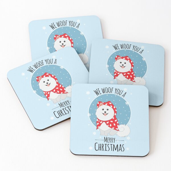 Item preview, We woof you a merry Christmas from our Samoyed dog designed and sold by anins-azuree.