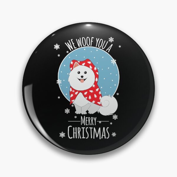 Item preview, We woof you a merry Christmas from our Samoyed dog in black designed and sold by anins-azuree.