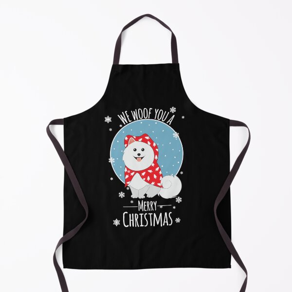 Item preview, We woof you a merry Christmas from our Samoyed dog in black designed and sold by anins-azuree.