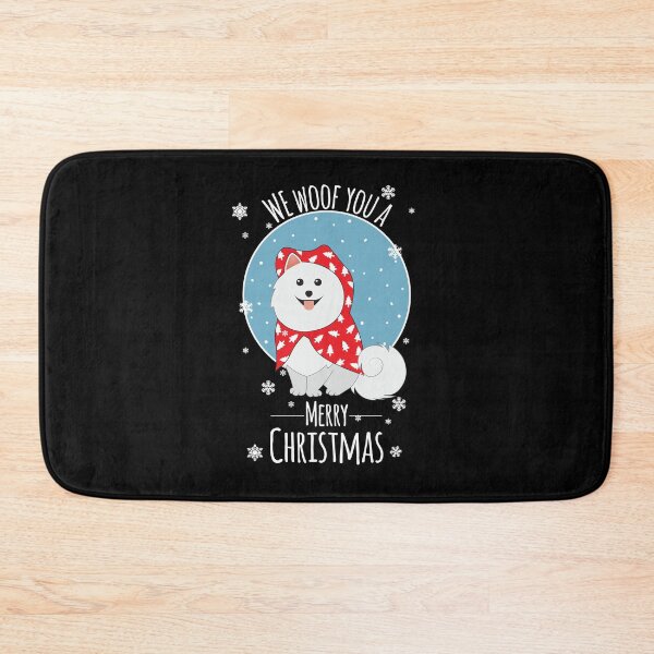 Item preview, We woof you a merry Christmas from our Samoyed dog in black designed and sold by anins-azuree.