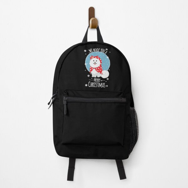 Item preview, We woof you a merry Christmas from our Samoyed dog in black designed and sold by anins-azuree.