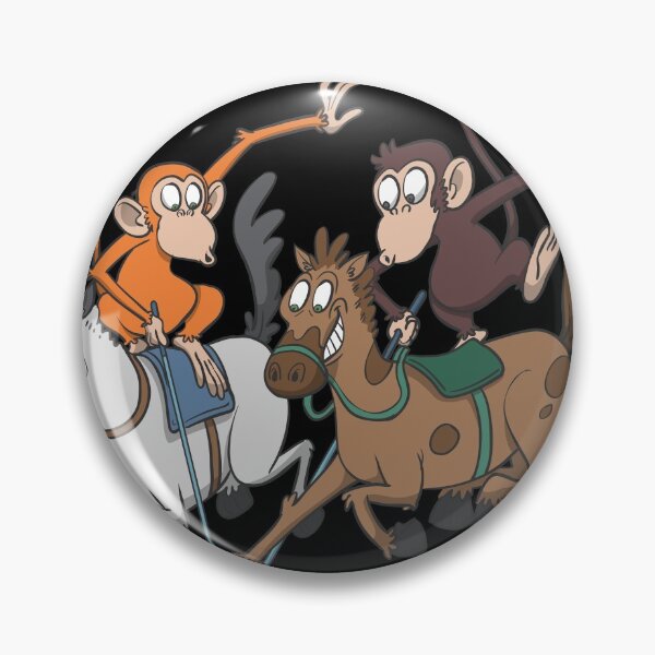 Item preview, Monkeys dueling on polo horses designed and sold by Monkey Ful.