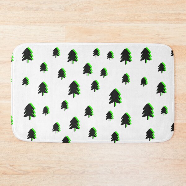 Item preview, Christmas Pine Fir Tree Pattern with Black and Lime Green  designed and sold by OneThreeSix.