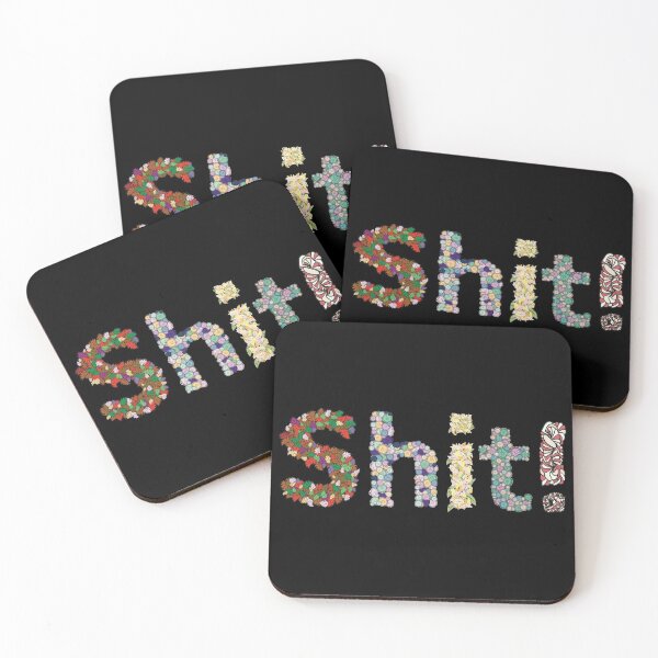 Item preview, Shit! A Four Letter Word in Pastel Flowers and Leaves designed and sold by Karen McFarland.