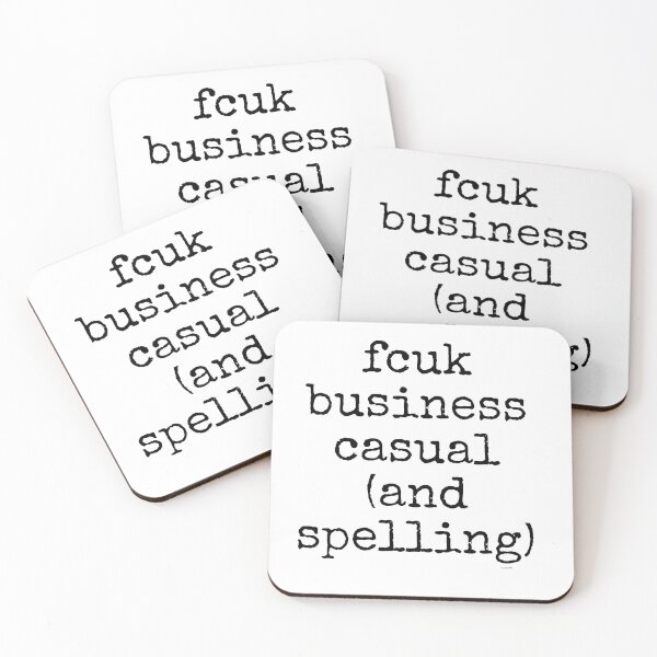 Item preview, fcuk business casual and spelling black spel text dizkorce designed and sold by Dizkorce.