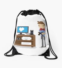 i love video games shirt! (console, pc) Drawstring Bag
