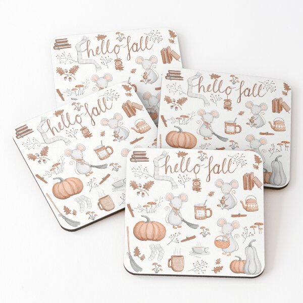 Item preview, Hello Fall Autumn watercolor classic  designed and sold by Anya Illustration Studio.