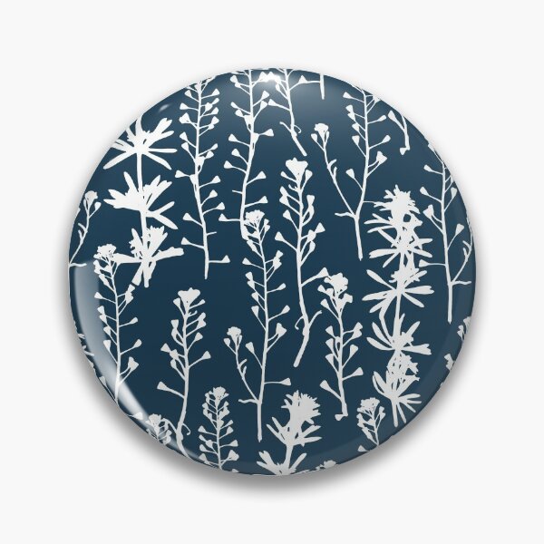 Item preview, White frost. Nordic night. Wild herbs seamless pattern. White herbal silhouette on dark blue. Stay wild. Wild life designed and sold by Yulia Chepurova.