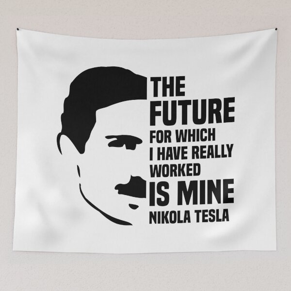 Item preview,  Nikola Tesla Portrait with a Quote designed and sold by TashaVector.