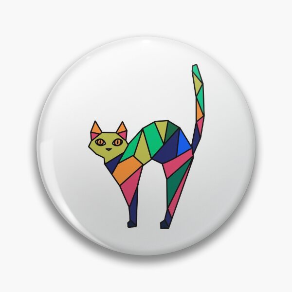 Item preview, Geometric Scary Cat Halloween - Colorful designed and sold by Geometricshow.