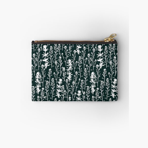 Item preview, Nordic night frost. Wild herbs seamless pattern. White herbal silhouette on dark blue. Stay wild. Wild life designed and sold by Yulia Chepurova.