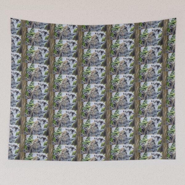 Item preview, Lemurs Maki Catta designed and sold by joelle Guillaume.