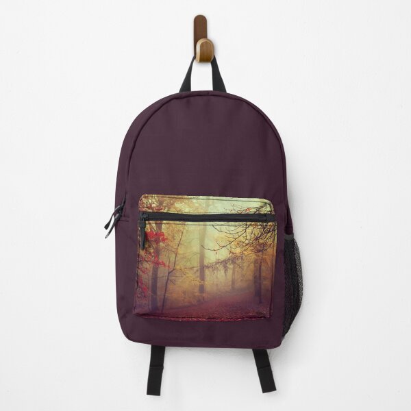 Item preview, Autumn Stroll - Misty Forest Landscape in Fall designed and sold by Dyrk Wyst Redbubble Shop.