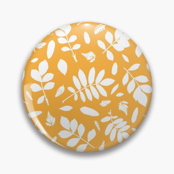 Item preview, Monochrome autumn leaves 19. Wild herbs seamless pattern white on yellow. Autumn leaf fall. Wild life designed and sold by Yulia Chepurova.