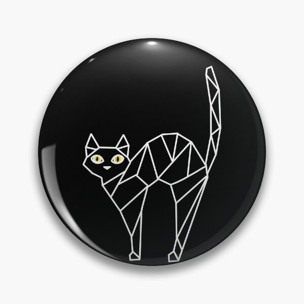 Item preview, Geometric Scary Cat Halloween - Black Wire designed and sold by Geometricshow.