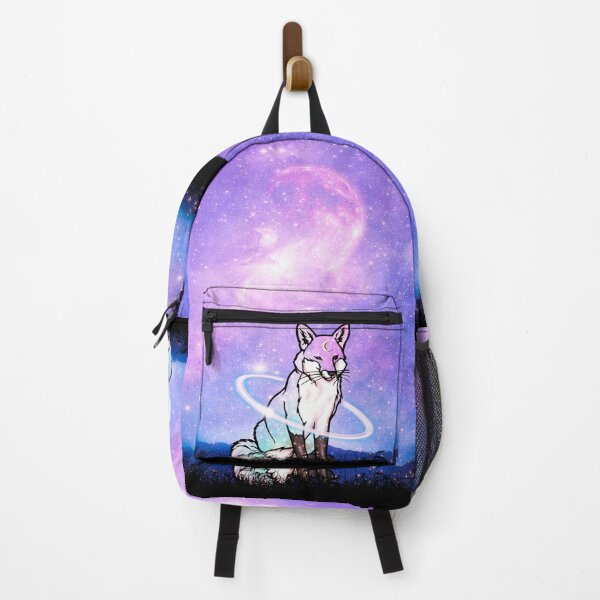 Item preview, Fantasy Fox Galaxy Pink Constellation Moon Pastel Landscape Watercolor designed and sold by Jolly-Yosei.