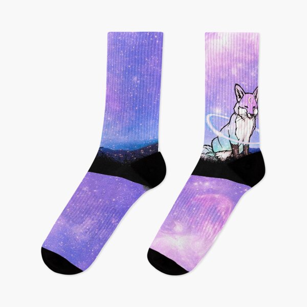 Item preview, Fantasy Fox Galaxy Pink Constellation Moon Pastel Landscape Watercolor designed and sold by Jolly-Yosei.